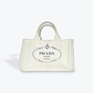 Authentic Prada Canapa Canvas Tote Bag - Comes with Authenticity Card